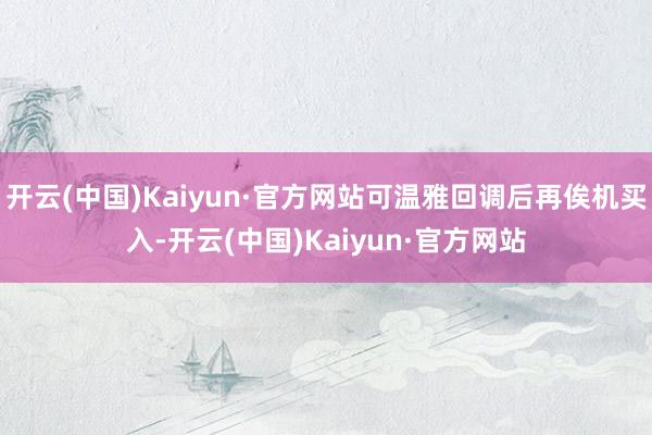 开云(中国)Kaiyun·官方网站可温雅回调后再俟机买入-开云(中国)Kaiyun·官方网站