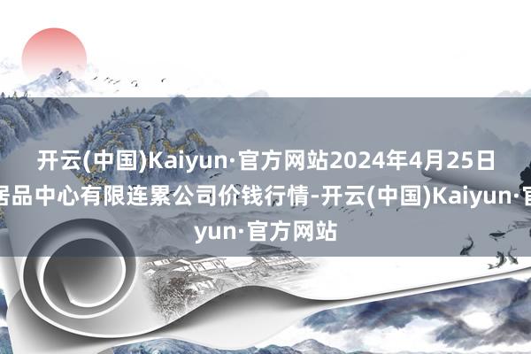 开云(中国)Kaiyun·官方网站2024年4月25日南宁农居品中心有限连累公司价钱行情-开云(中国)Kaiyun·官方网站