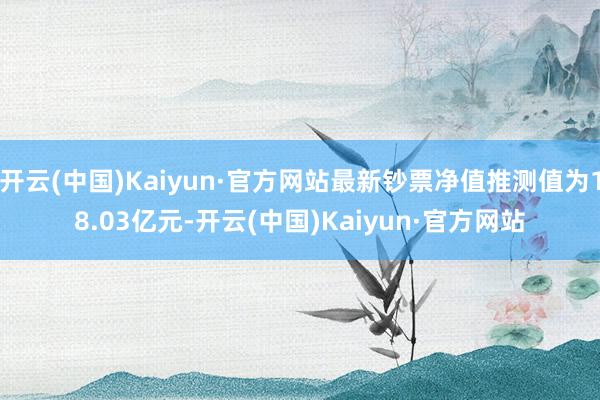 开云(中国)Kaiyun·官方网站最新钞票净值推测值为18.03亿元-开云(中国)Kaiyun·官方网站