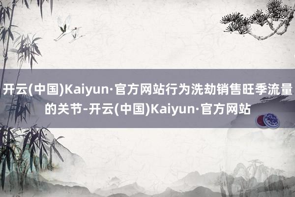 开云(中国)Kaiyun·官方网站行为洗劫销售旺季流量的关节-开云(中国)Kaiyun·官方网站